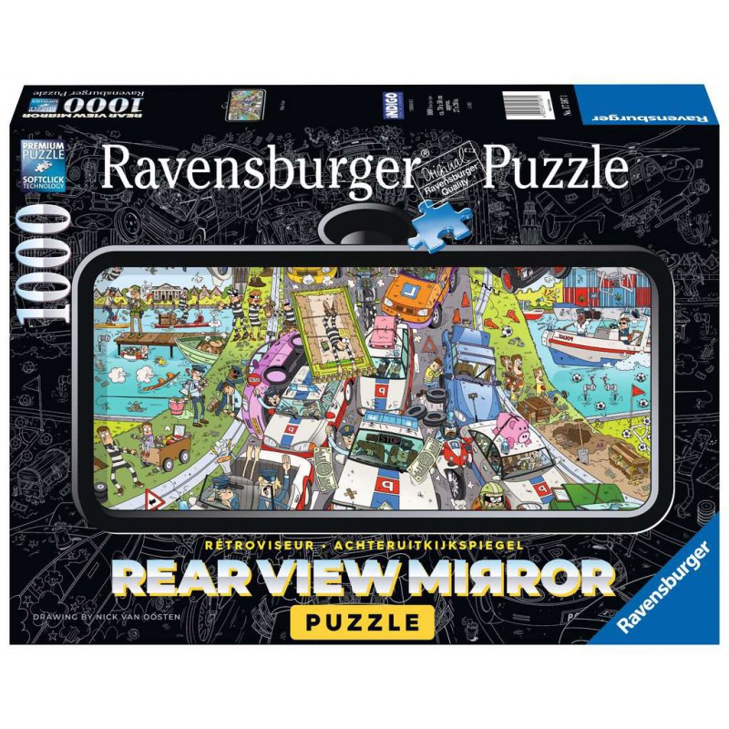 Rearview mirror - Politie achtervolging, 1000 stukjes Ravensburger