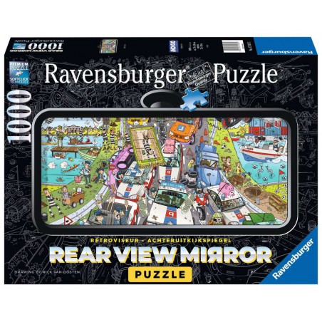 Rearview mirror - Politie achtervolging, 1000 stukjes Ravensburger