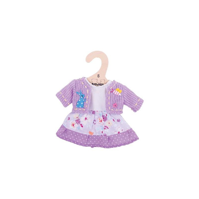 Lila jurk met vestje small, Bigjigs toys