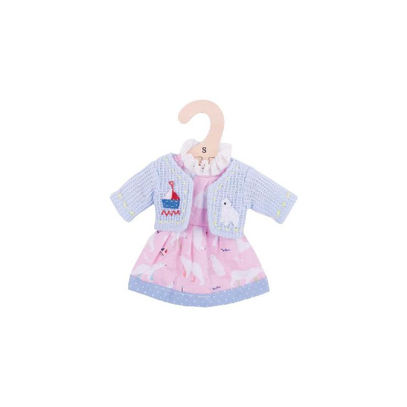 Roze jurk ijsbeer small, Bigjigs toys