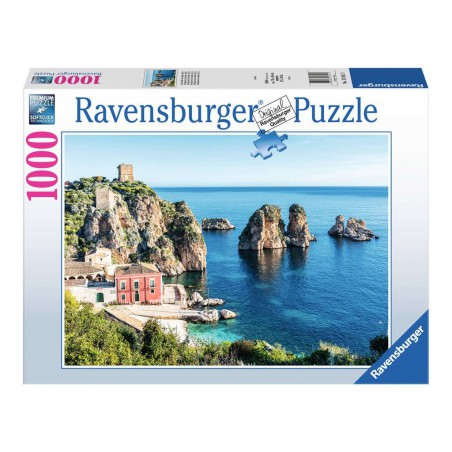 1000stukjes Ravensburger Faraglioni de Scopello, Sicilie, italie