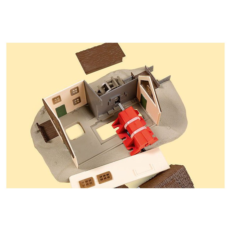 Oude olie molen, H0 Auhagen (13353)(Exclusief motor!!)