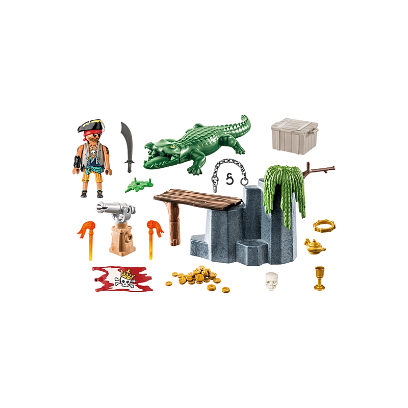 Playmobil - Pirates, piraat met alligator 71473