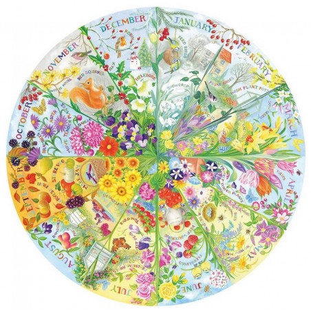 A Year in the Garden Gibsons (500) ronde puzzel