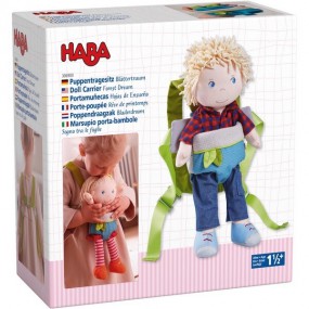 Haba - Poppendraagzak bladerdroom
