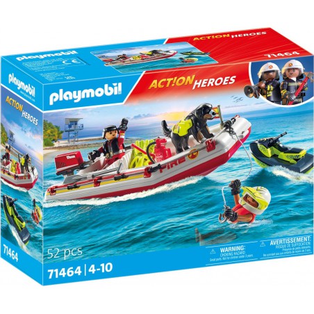 Playmobil Action Heroes 71464 Brandweerboot met waterscooter