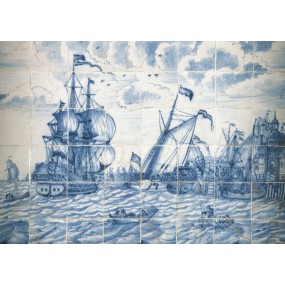 Tegeltableau met Schip 1000stukjes Puzzelman