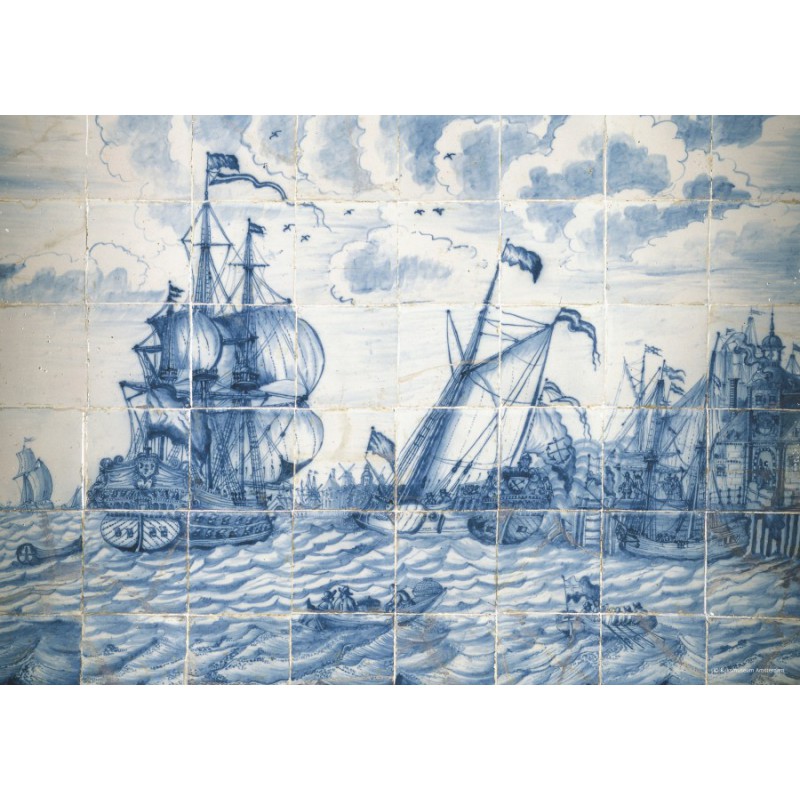 Tegeltableau met Schip 1000stukjes Puzzelman