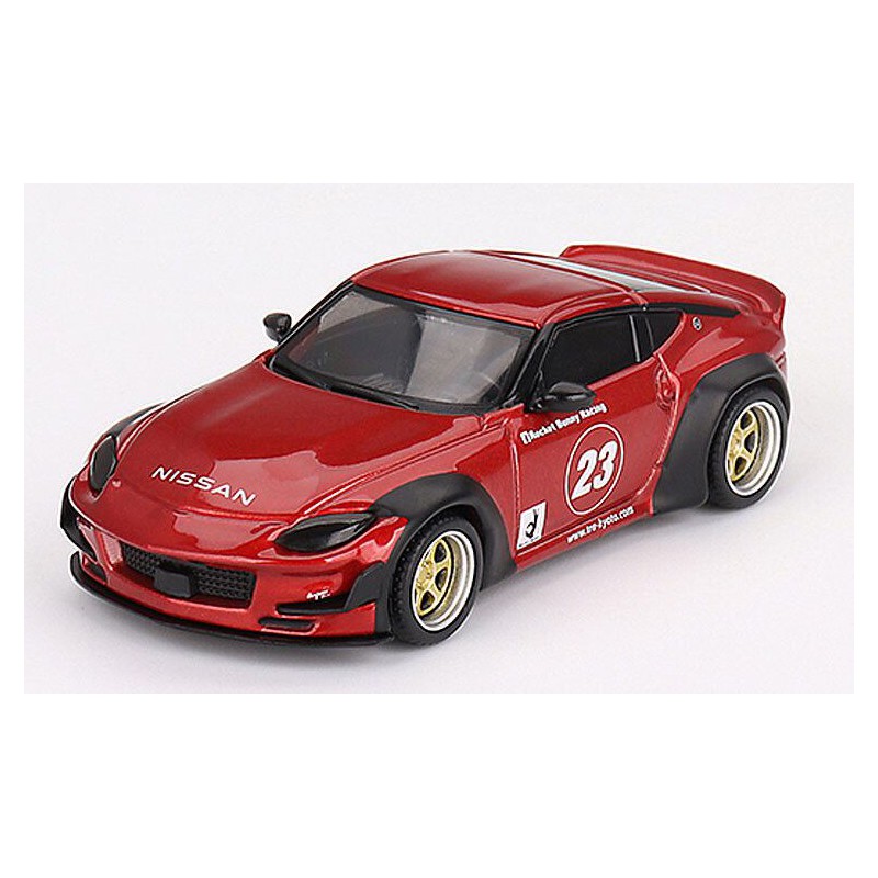 Nissan Z400 Pandem '23 Nr23, rood 1:64, Mini GT