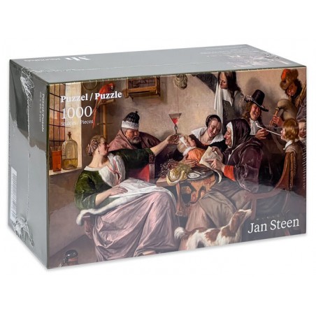 As the old sing, So Pipe the Young - Jan Steen 1000stukjes Puzzelman