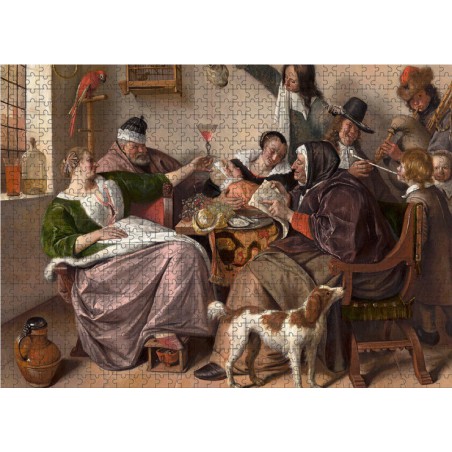 As the old sing, So Pipe the Young - Jan Steen 1000stukjes Puzzelman