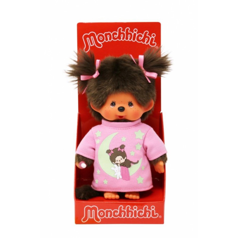 Monchhichi, Glow in the dark meisje (20cm)