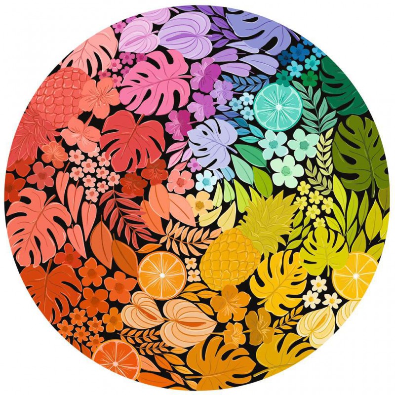 Circle of Colours: Tropical ronde  puzzel, 500p Ravensburger