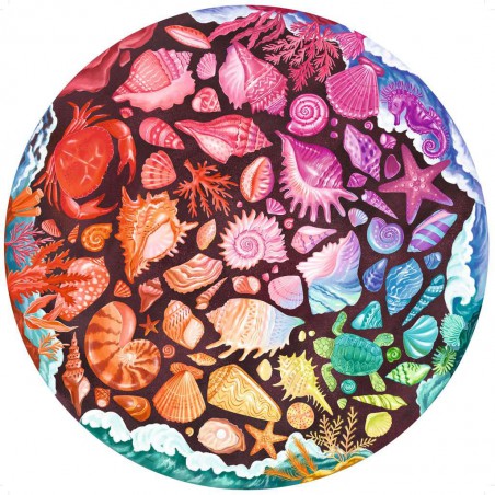 Circle of Colours: Seashells ronde  puzzel, 500p Ravensburger