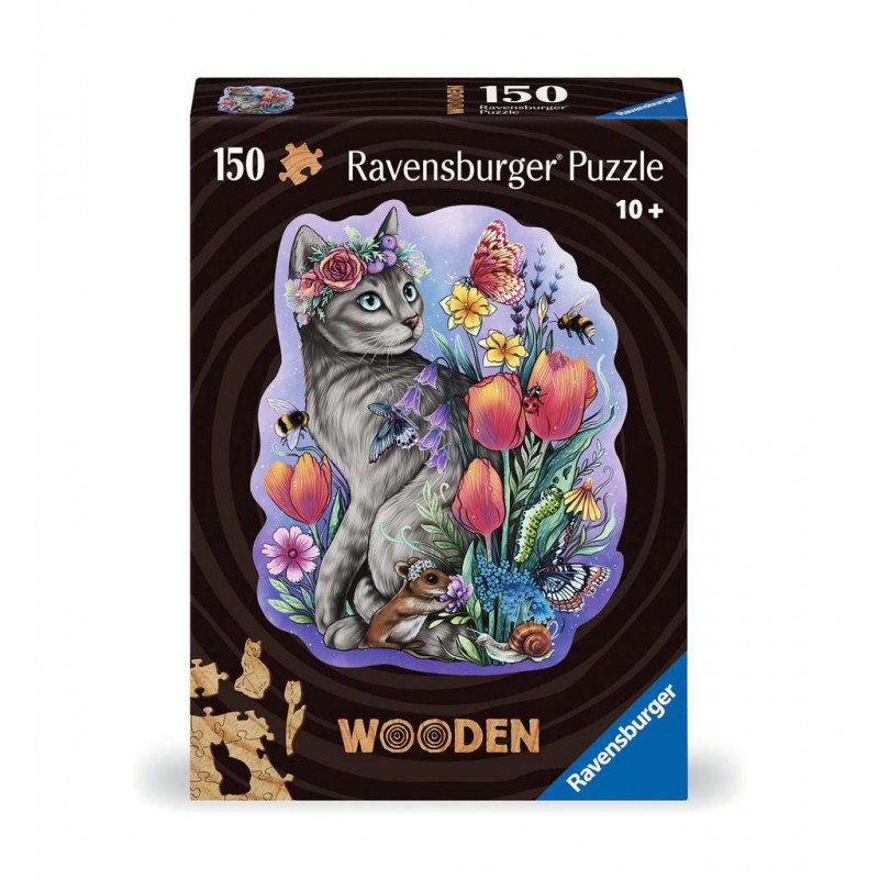 Wooden, Lovely cat 150 stukjes Ravensburger