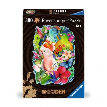 Wooden, Beautiful birds 300 stukjes Ravensburger