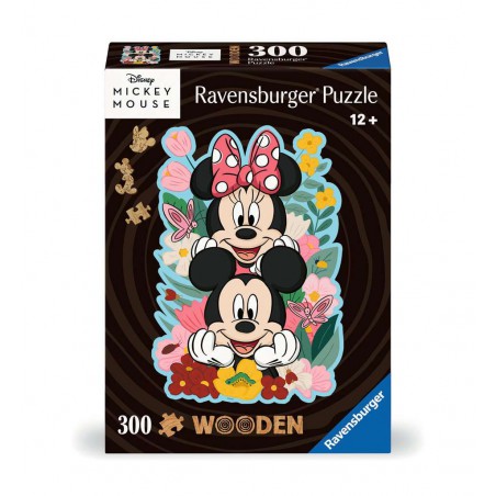 Wooden, Mickey & Minnie Mouse 300 stukjes Ravensburger