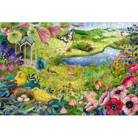 Wooden, Wilde tuin 500 stukjes Ravensburger puzzel met houten stukken