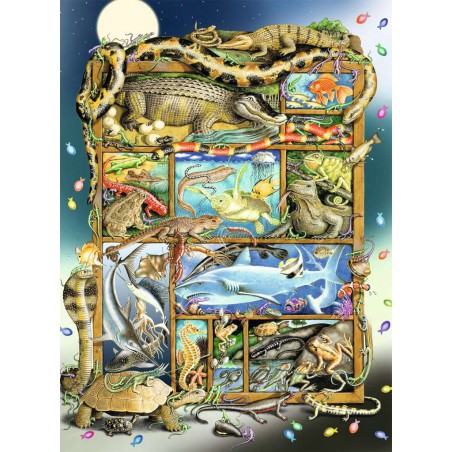 Reptielen in het schap kinderpuzzel  200 XXL stukjes Ravensburger