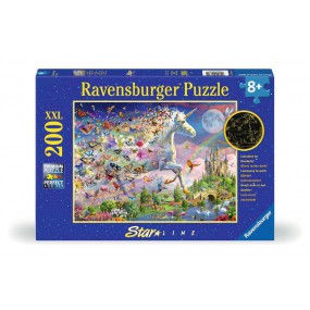 Schitterende eenhoorn met vlinders, 200 XL stukjes Ravensburger