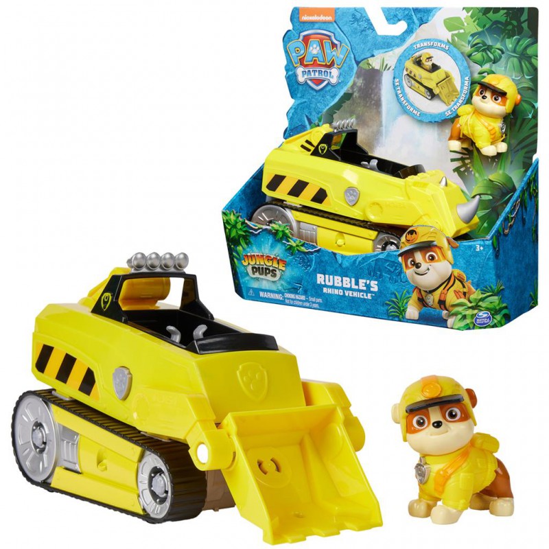 Paw Patrol - Jungle pups deluxe vehicle, Rubble