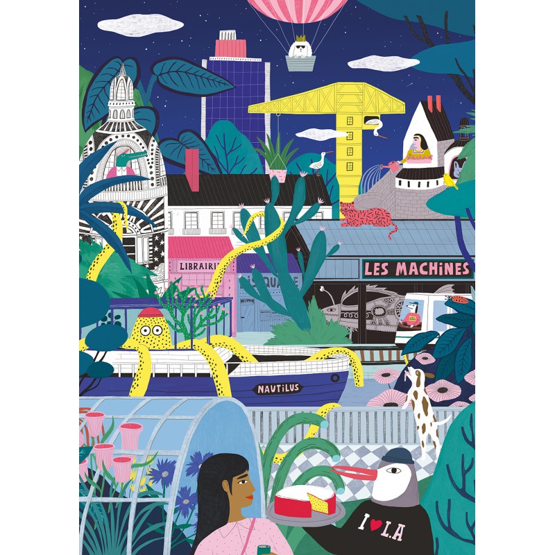 Nantes extraordinair by night 1000 stukjes Pieces & Peace  puzzel