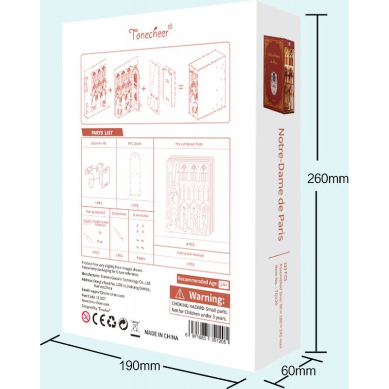 DIY Bookend, Notre-Dame de Paris, Tonecheer