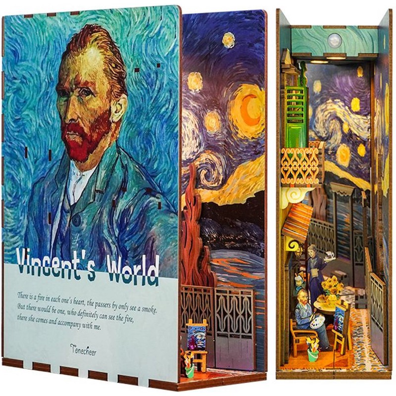 DIY Bookend, Vincent's World, Tonecheer