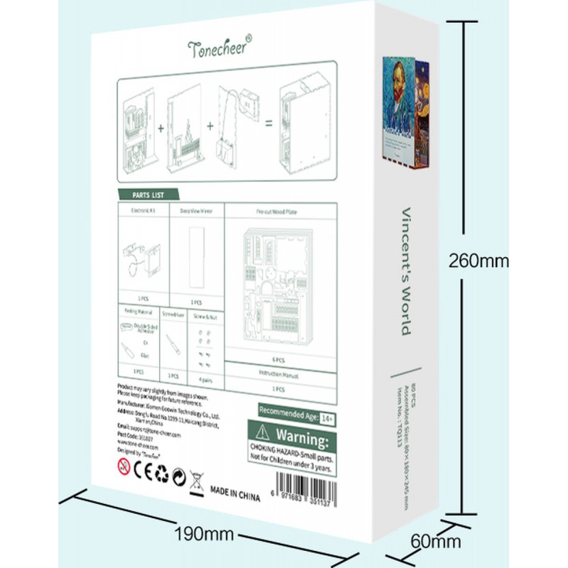 DIY Bookend, Vincent's World, Tonecheer