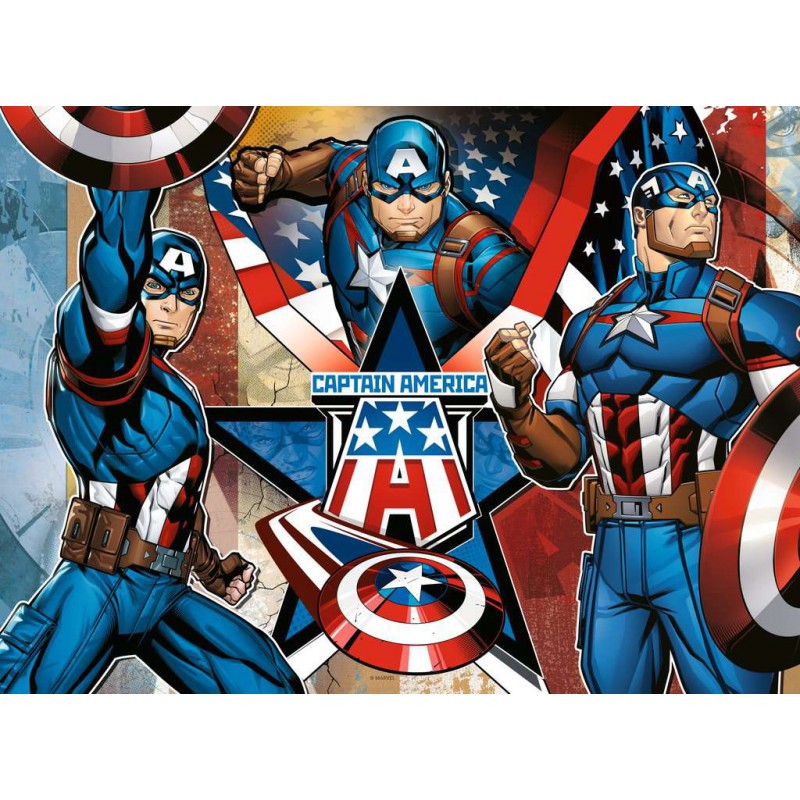 Captain America Avenger marvel 100 extra grote  stukjes puzzel Ravensburger