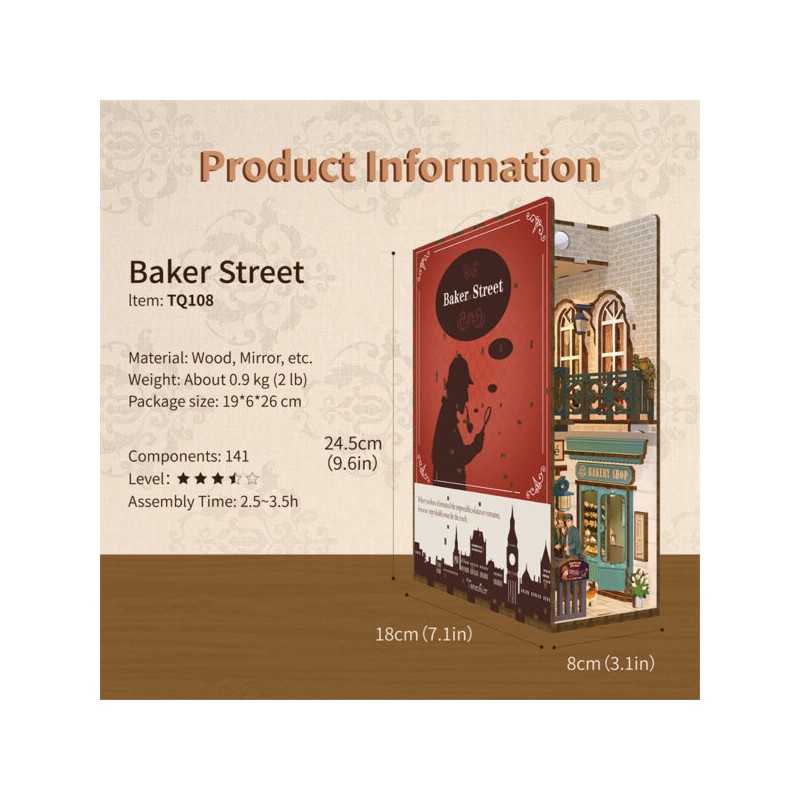 DIY Bookend, Baker Street, Tonecheer