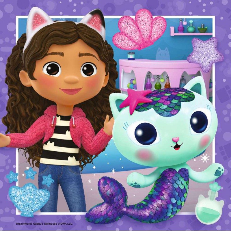 Gabby's Dollhouse, Speeltijd met Gabby, 49 stukjes puzzel ravensburger