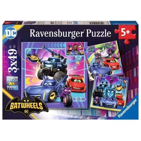 Oproep aan alle Batwheels, 3x49 stukjes Ravensburger