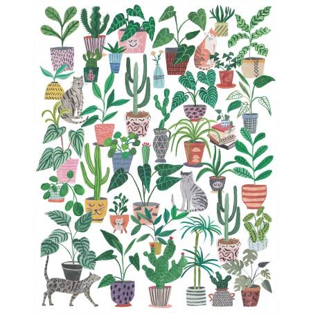 Cats and plants 500 stukjes Pieces & Peace  puzzel