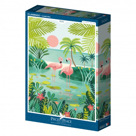 Flamingo, 500 stukjes Pieces & Peace