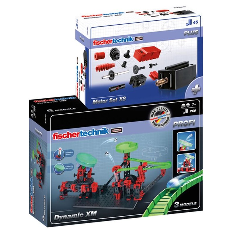Fischertechnik - Dynamic XM 280dlg + Motor Set XS 45dlg