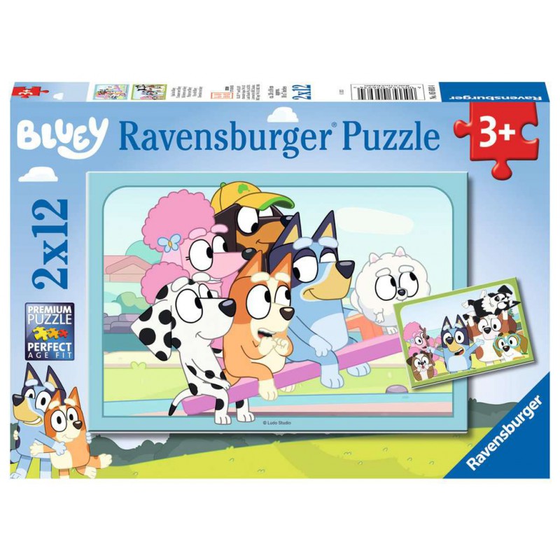 Bluey, Plezier met Bluey, 2x12 stukjes Ravensburger