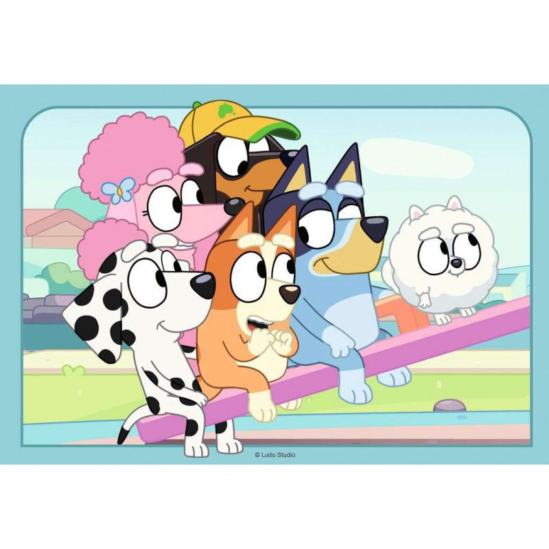 Ravensburger  2x12 kinderpuzzel stukjes Bluey, Plezier met Bluey