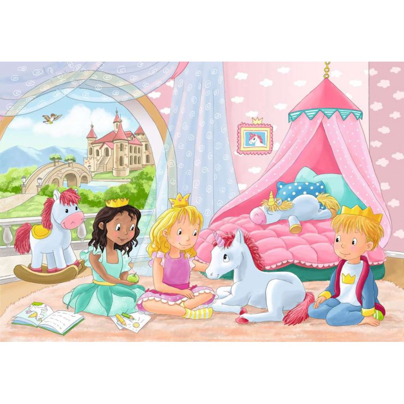 Ravensburger  2x12 kinderpuzzel stukjes Betoverende vriendschap prinsessen