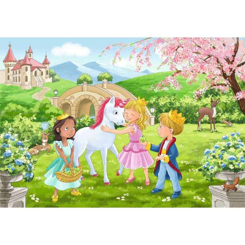 Ravensburger  2x12 kinderpuzzel stukjes Betoverende vriendschap prinsessen