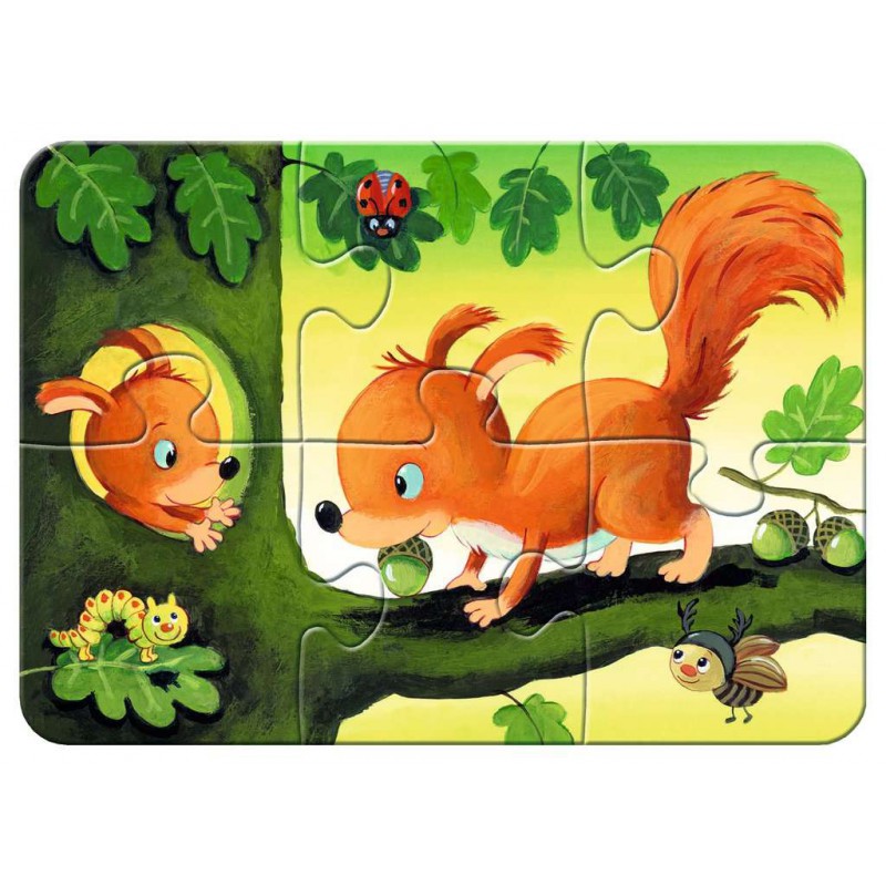 Bosdieren 2+4+6+8 stukjes Ravensburger: My First Puzzles