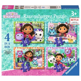 Gabby's Dollhouse, 12+16+20+24 stukjes Ravensburger
