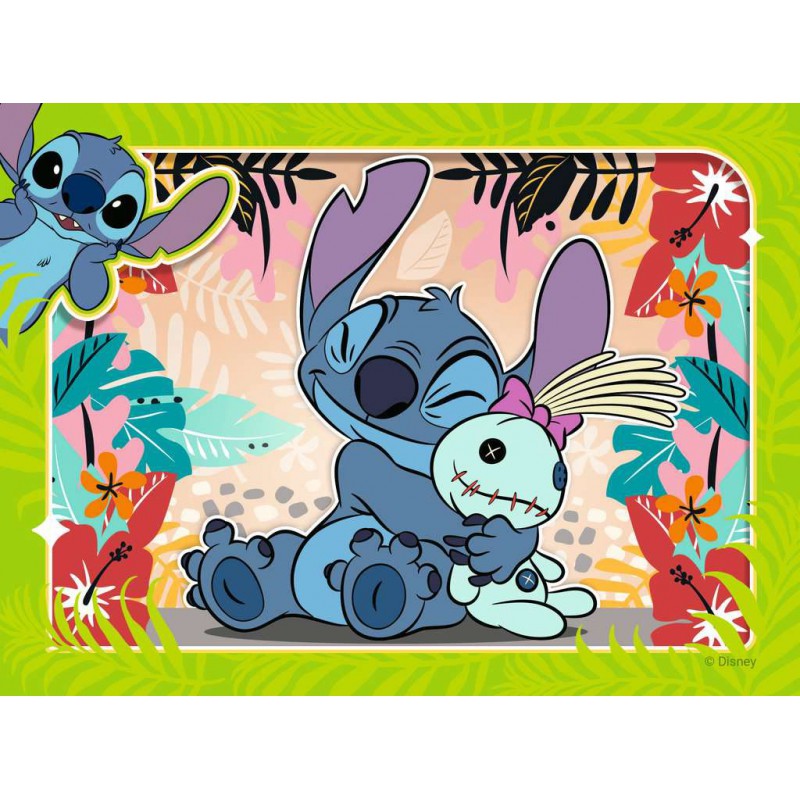 Disney Stitch, vakantietijd 12/16/20/24 stukjes kinderpuzzel Ravensburger