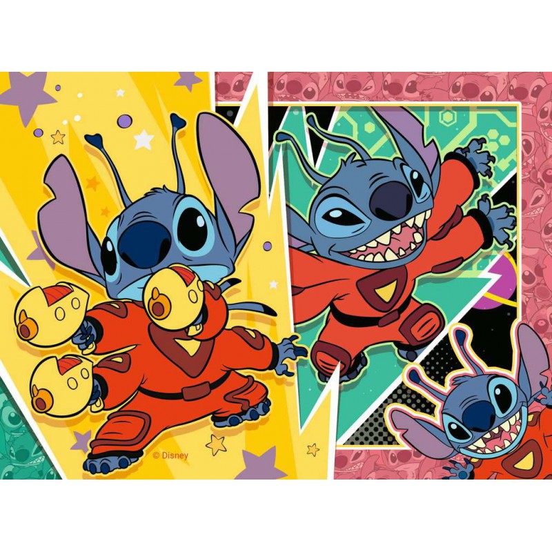 Disney Stitch, vakantietijd 12/16/20/24 stukjes kinderpuzzel Ravensburger
