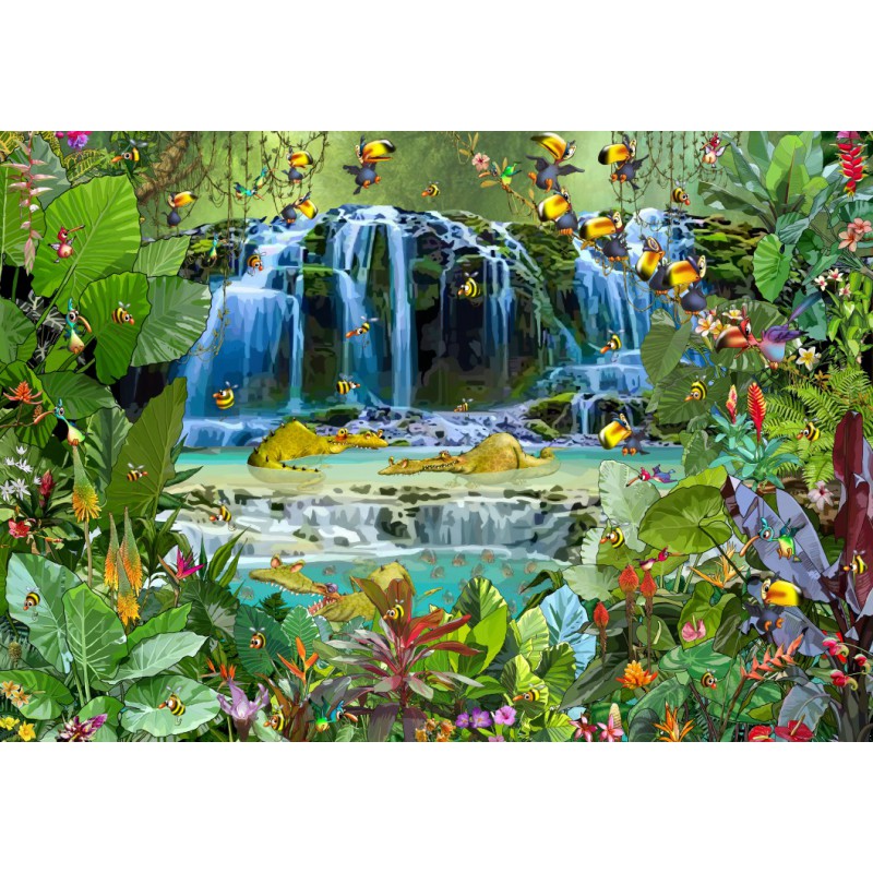 Waterfall Grafika Kunstenaar: Francois Ruyer puzzel 1000 stukjes
