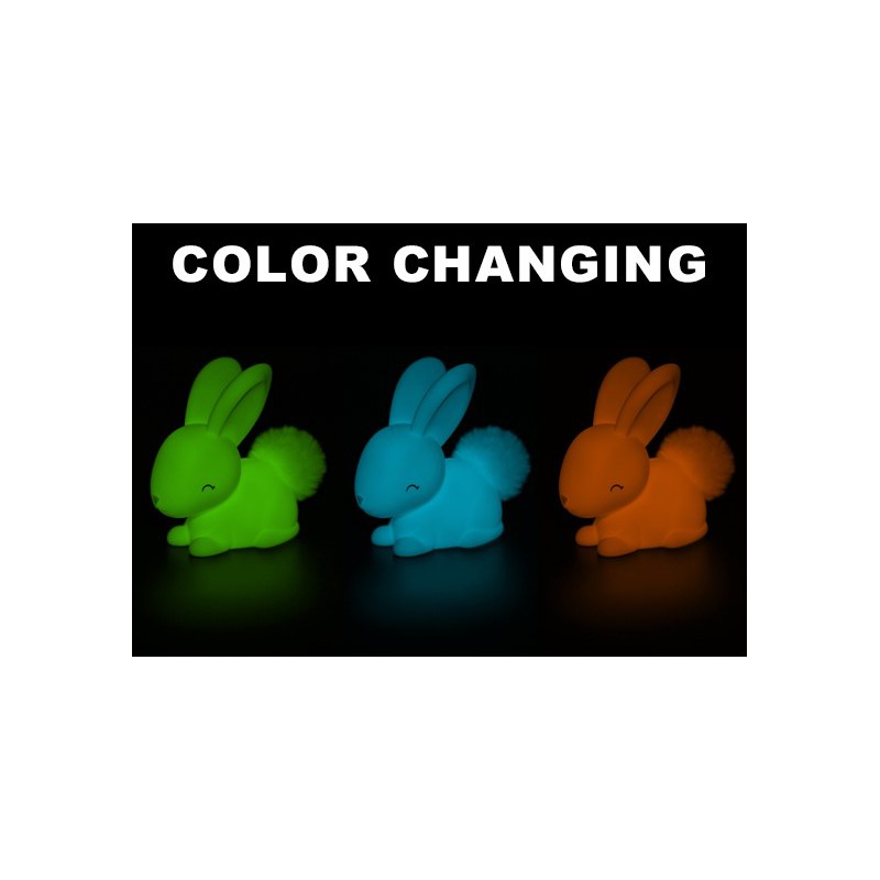 Dhink collection - Nachtlamp konijn, kleur veranderd LED