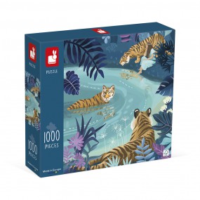 Janod, Kidult puzzel - Tijgers bij maanlicht, 1000 stukjes