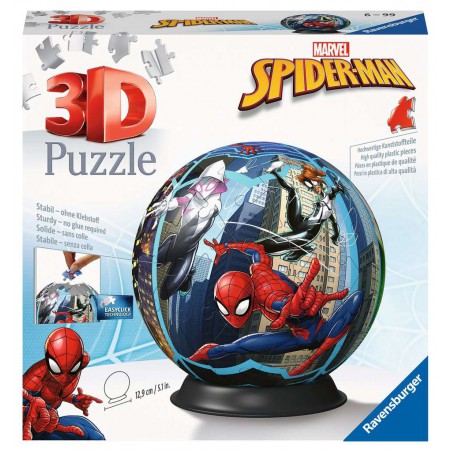 3D puzzelbal, Spiderman, 72 stukjes Ravensburger
