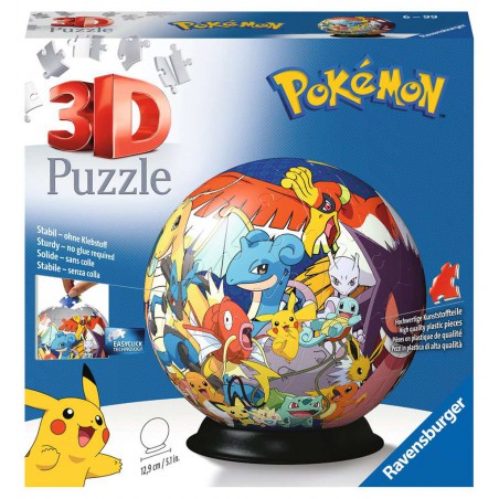 3D puzzelbal, Pokémon , 72 stukjes Ravensburger