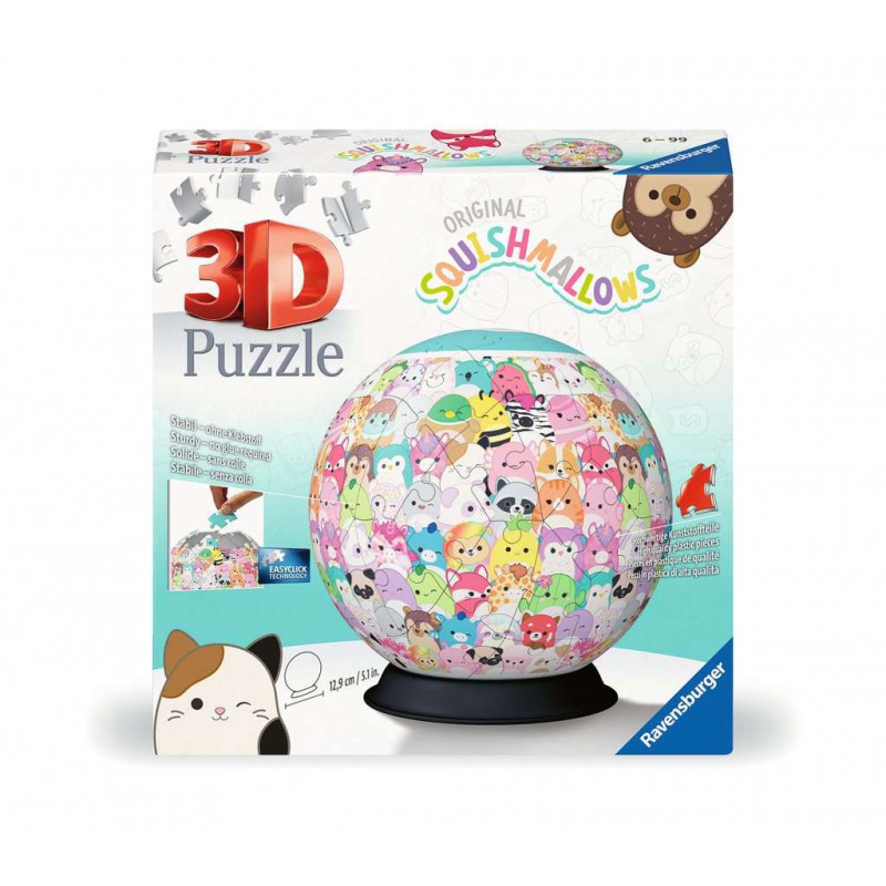 3D puzzelbal, Squishmallows, 72 stukjes Ravensburger